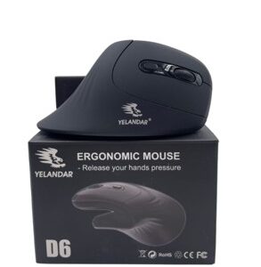 MOUSE ERGONOMICO INALAMBRICO D6